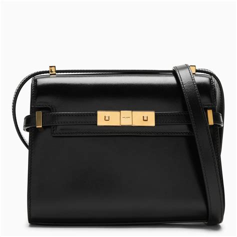 ysl kleine tasche schwarz|Schwarze Minitasche Manhattan aus Leder .